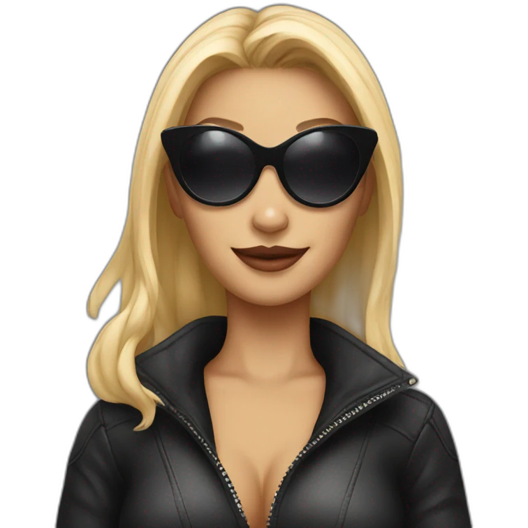 Cat woman with sunglasses emoji