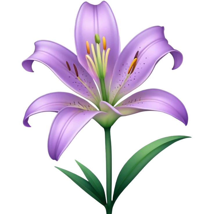 single Light Purple Lily, straight stem emoji