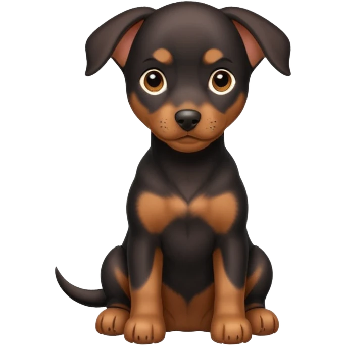Dobermann puppy emoji