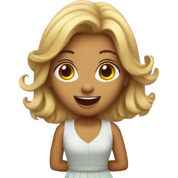 singing girl emoji
