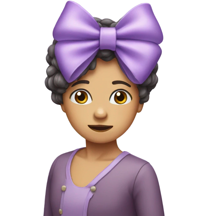 Lilac bow emoji
