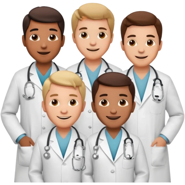 5 doctor staff all men emoji