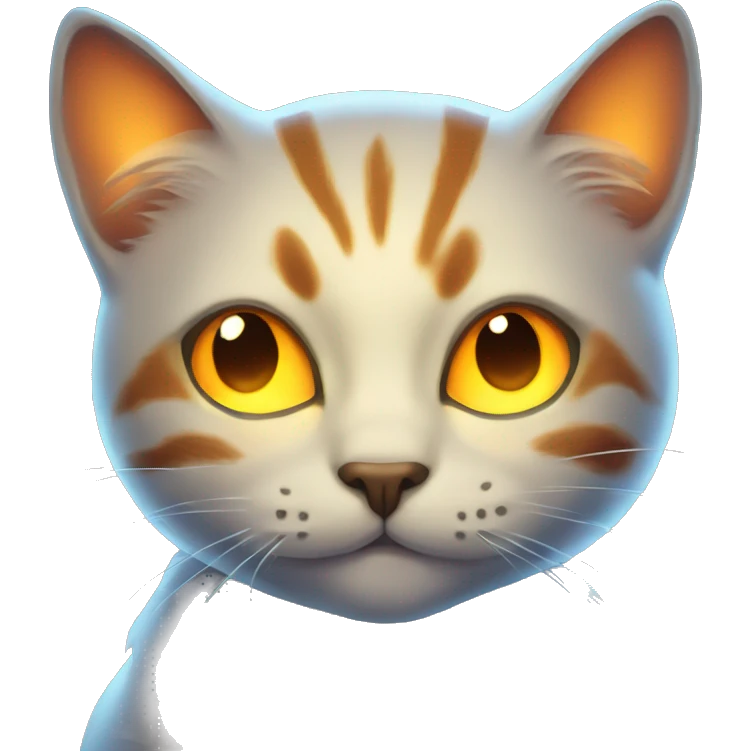 Cat glowing Jack-o-lantern emoji