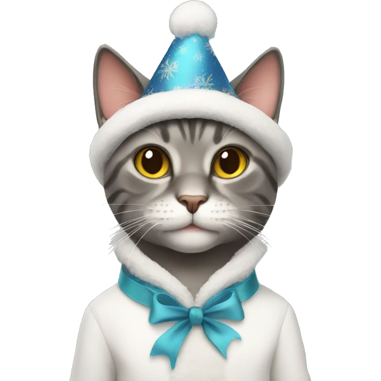 cat in a New Year's costume emoji