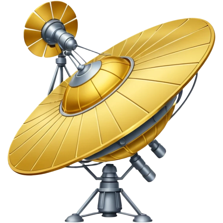 Satellite with Gold Panels emoji