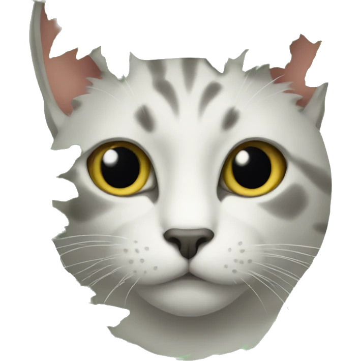 Cat with tree eyes  emoji