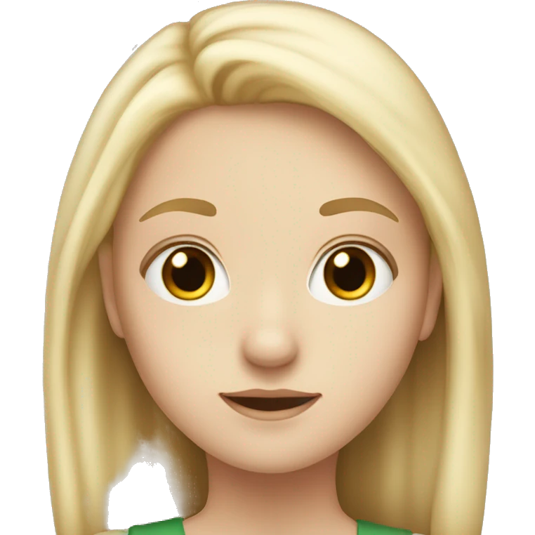A 13 year old girl who is British Irish and Scottish white skin and blond hair emoji