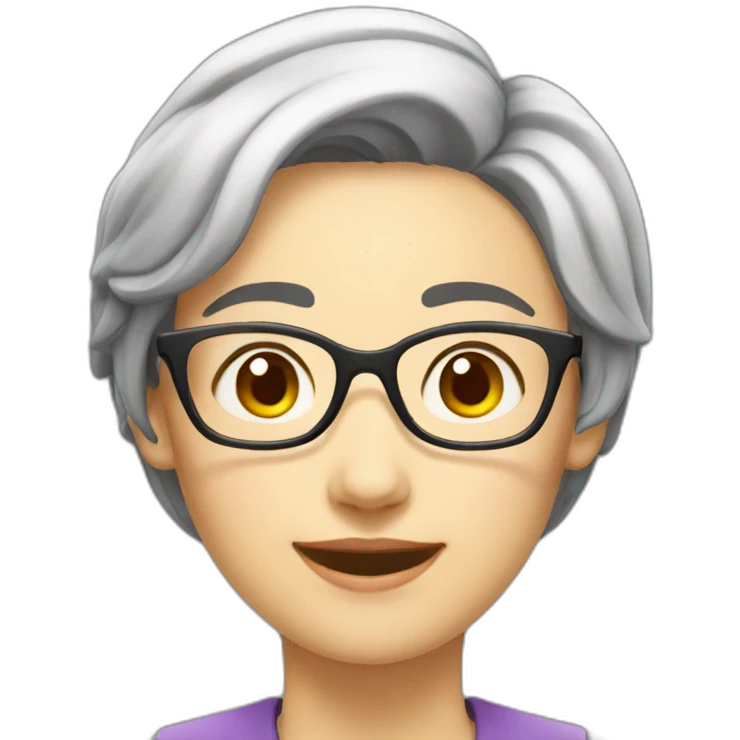 Teacher woman happy no glasses asian short hair emoji
