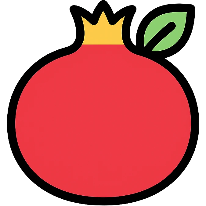 colored pomegranate icon emoji