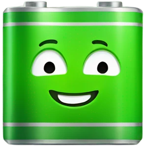Green happy battery  emoji