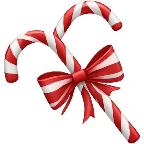 Candy cane bow emoji