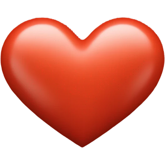 Vermilion color heart emoji