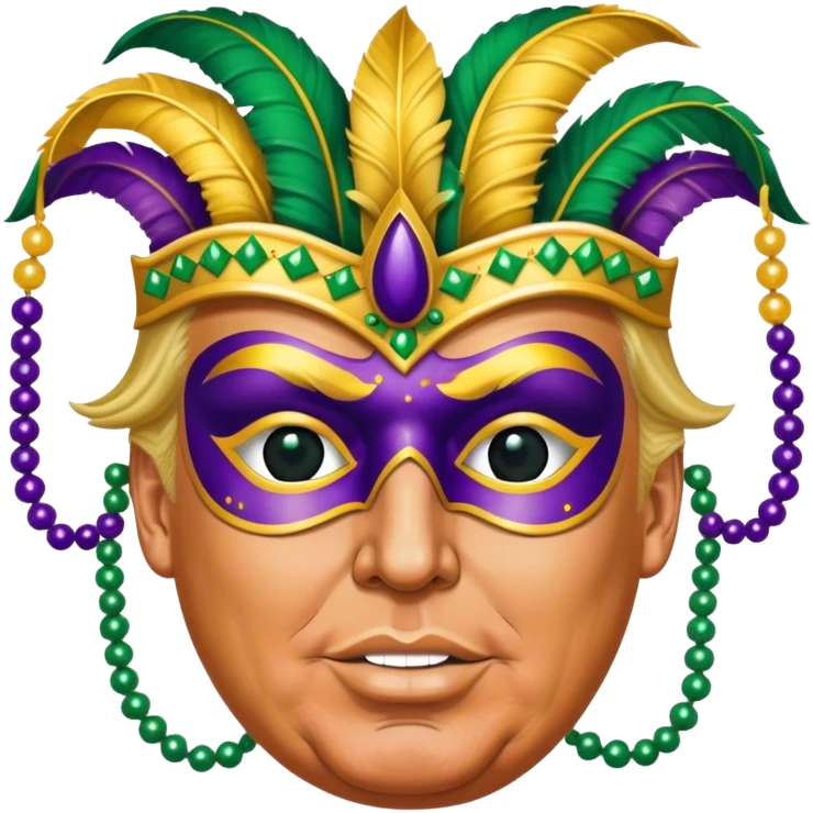 Donald trump at Mardi Gras  emoji
