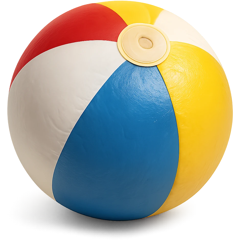 colorful inflatable beach ball emoji