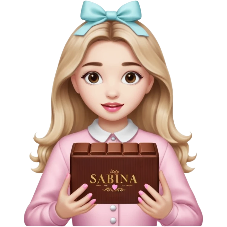 Sabrina carpenter sweet tooth perfume (shaped liked a light pink chocolate bar)  emoji