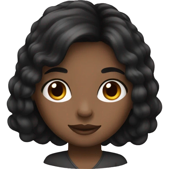 black hair girl emoji