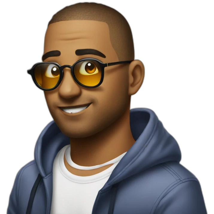 Bad bunny artist in a party emoji