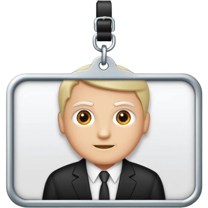 Name tag that says “boss” on it emoji