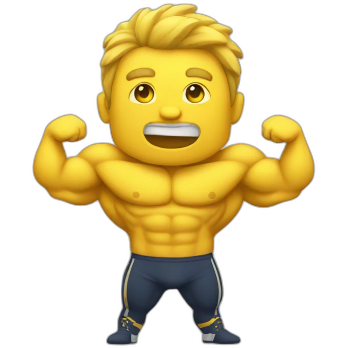 yellow muscle emoji