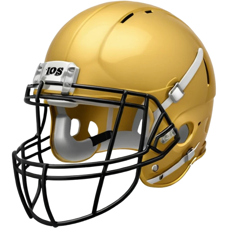 College football player helmet in gold color emoji