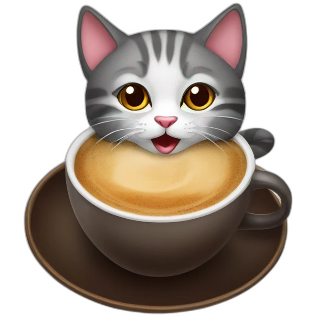 cat drink turkish coffee emoji