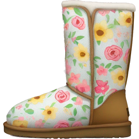 floral patterned uggs emoji