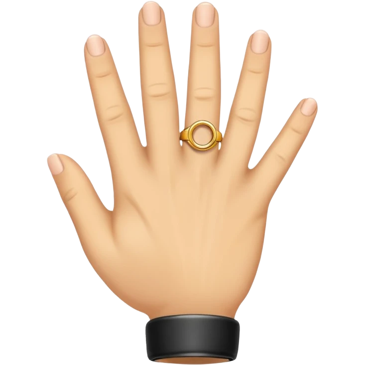 hand with ring emoji