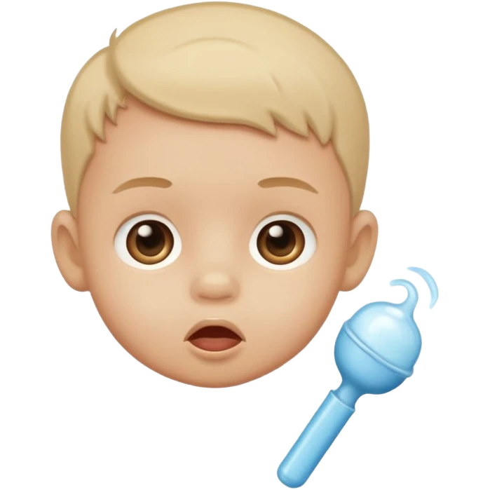 baby boy face with sucker emoji