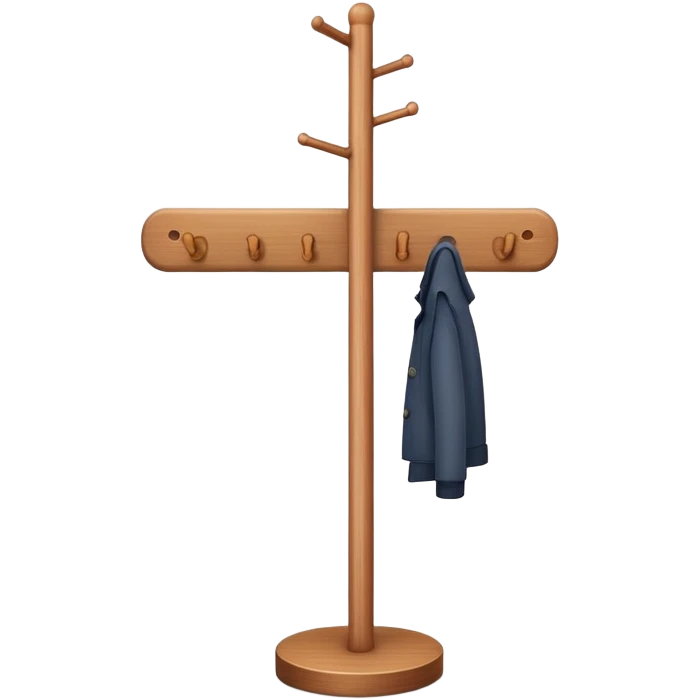 minimalist coat rack with clean lines and rounded corners emoji