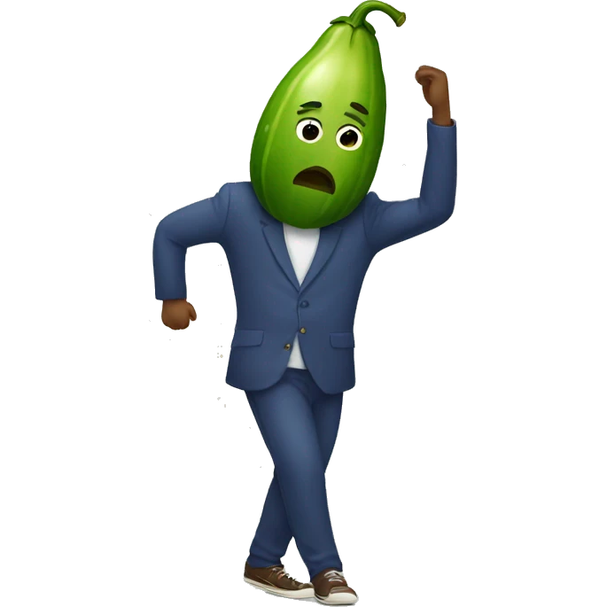 a sad pepino dancing emoji