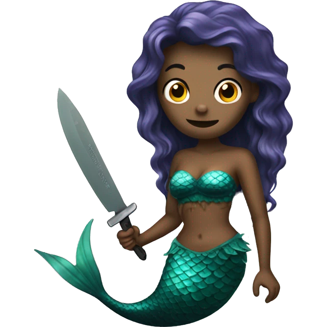 Mermaid with knife emoji