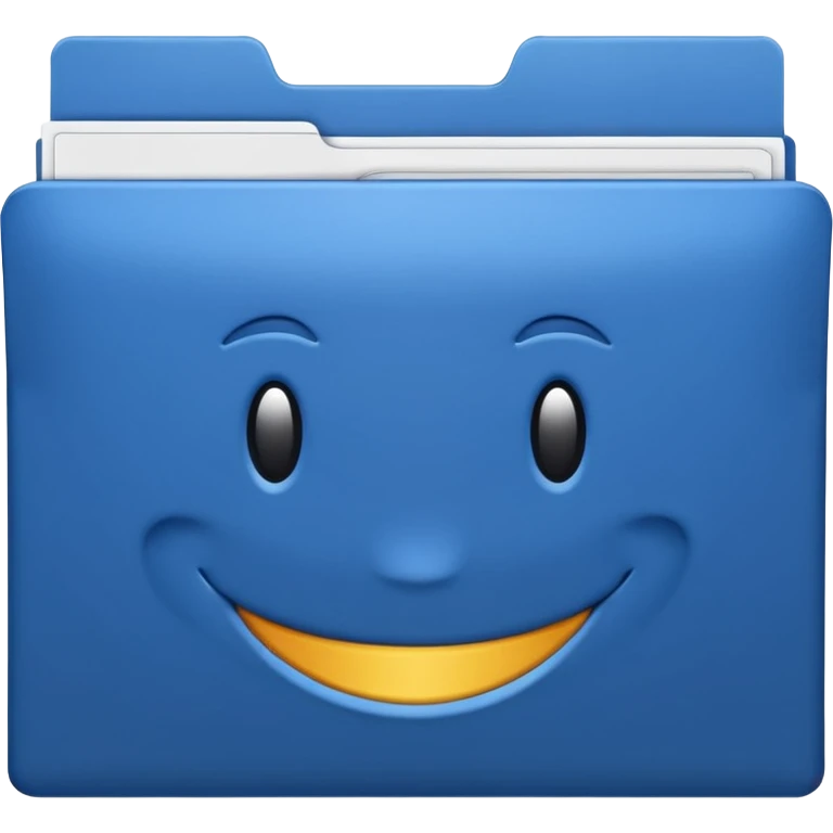 A **simple emoji-style icon** of a **blue multipocket folder**, clean and minimal, with **layered inner tabs**, subtle shading, and a **small blue Volkswagen Jetta car symbol** on the front.
 emoji