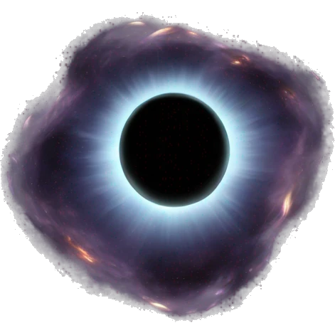 A black hole emoji
