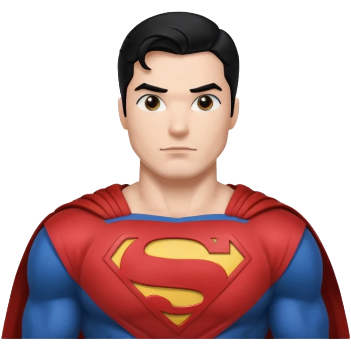black haired superman emoji