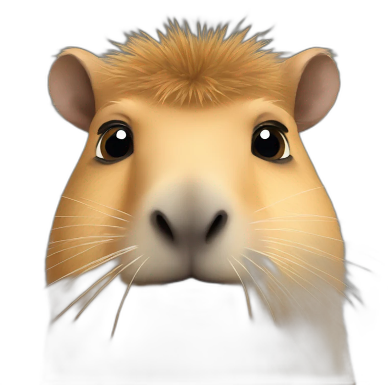 Capybara eyelashes emoji