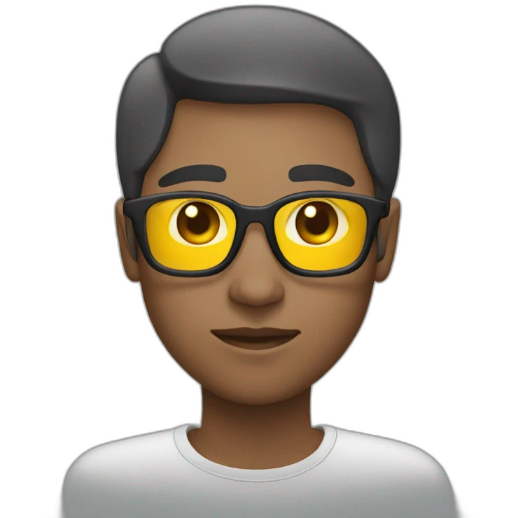 person wearing a vision pro emoji