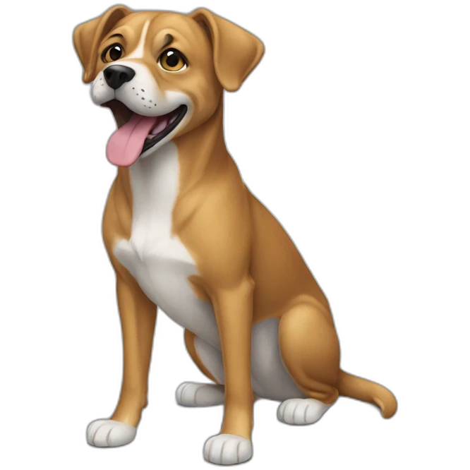 Chat sur chien emoji
