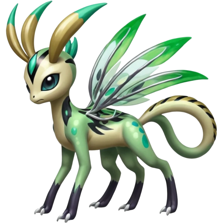 Colorful Shiny Edgy Cool Badass Painted Splashed Exotic Meloetta-Palkia-Virizion-Venom-Fakémon-creature-hybrid emoji