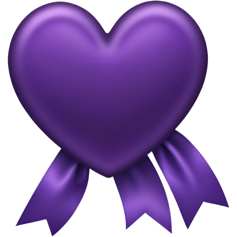 Dark purple herat with ribbon emoji