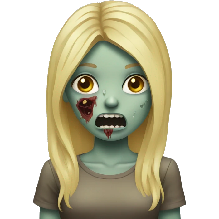 girl zombie with blonde hair emoji