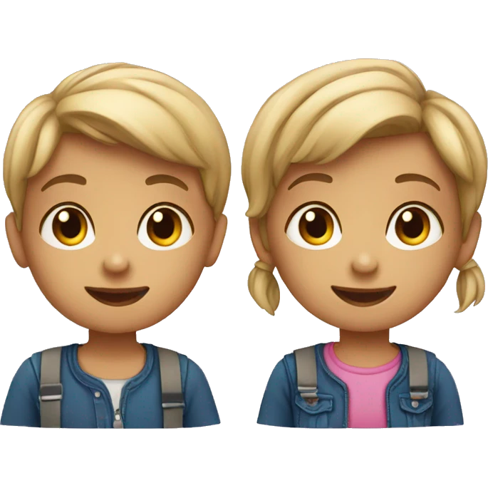 Twins boy and girl emoji