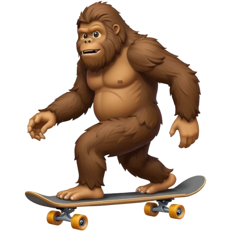 Bigfoot on a skateboard  emoji