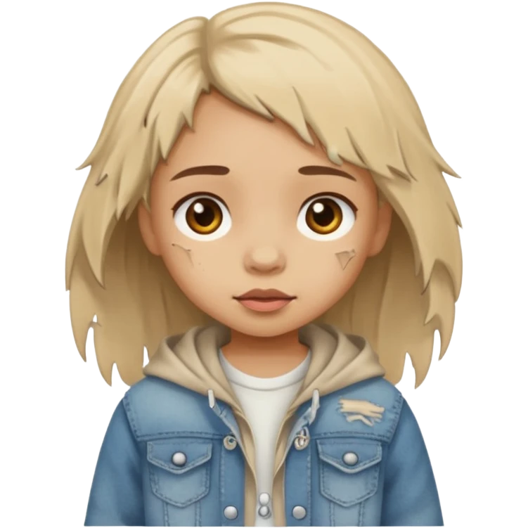 begger little girl emoji