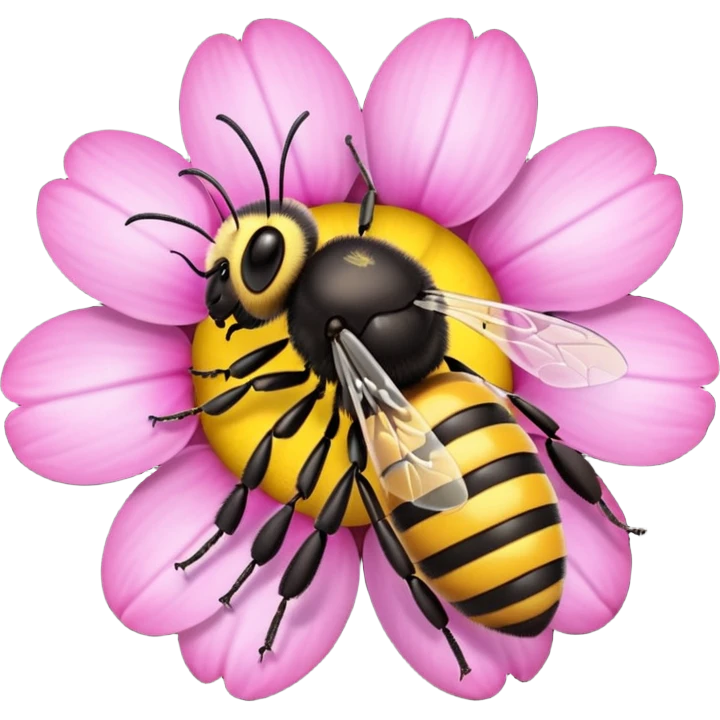 flower on bee emoji