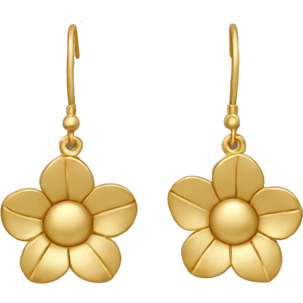 Small gold flower earrings  emoji