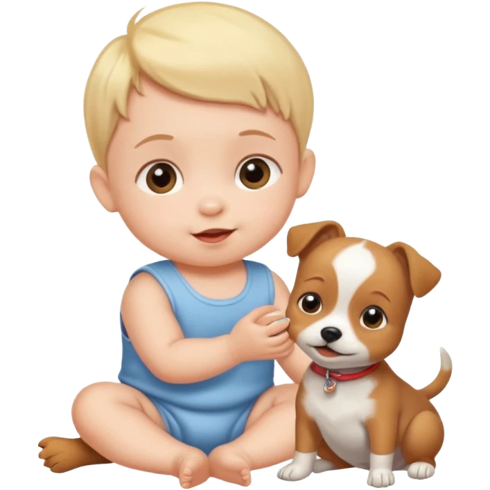 Baby with Dog. emoji