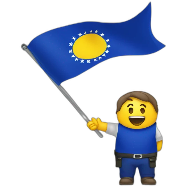guy waving a flag of Herzeg-Bosnia emoji