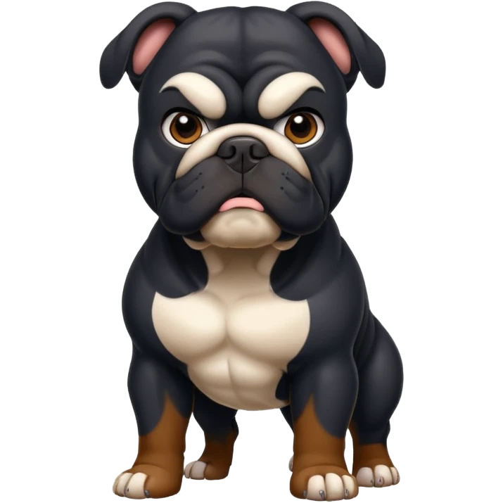 black bulldog Y3 emoji