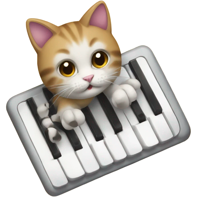 click clack cat on keyboard emoji