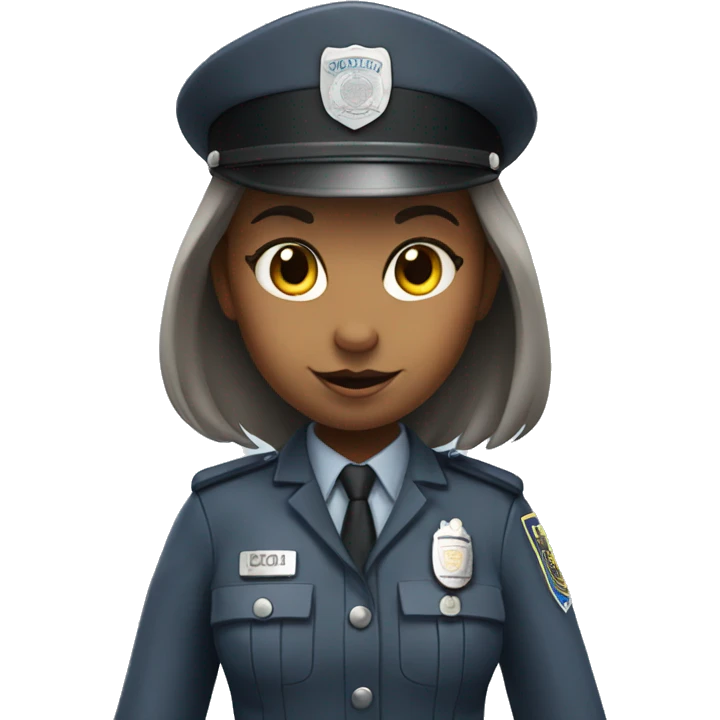 grey girl rabbit police sergeant emoji